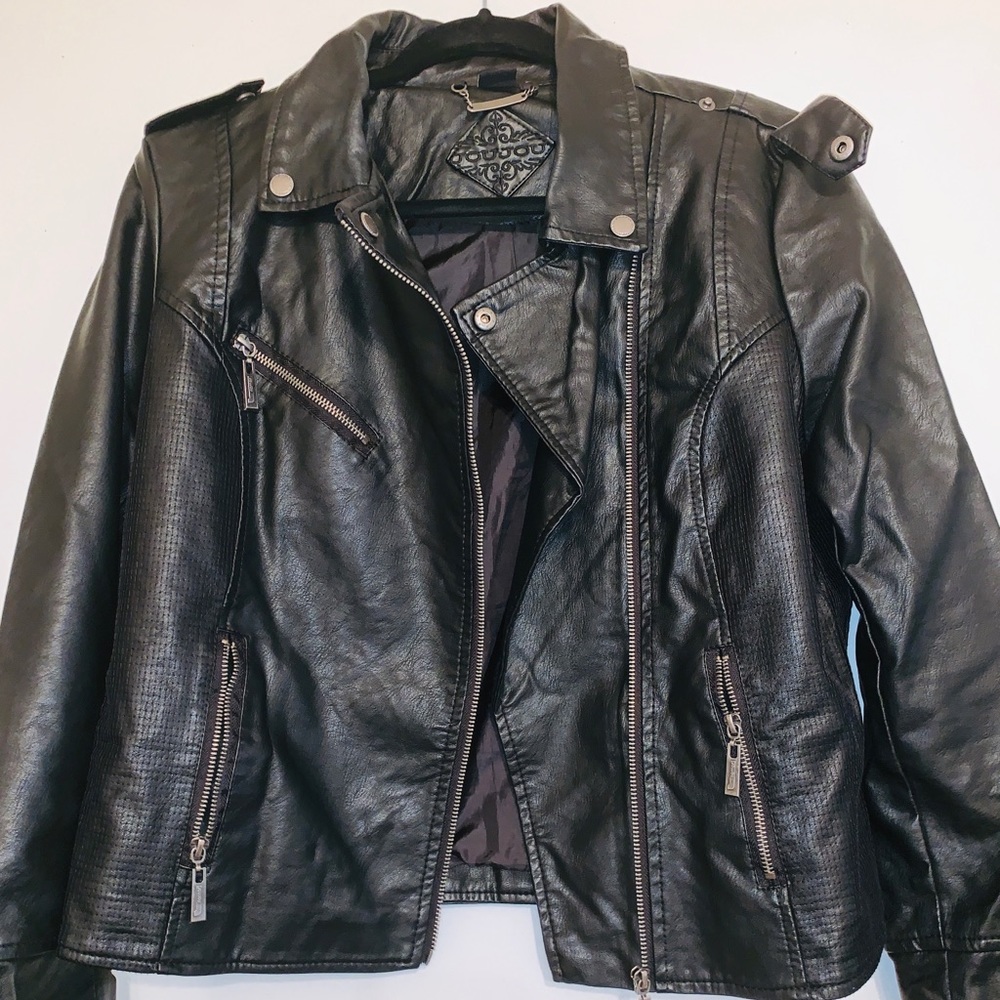 Leather Jacket - Brass Zippers